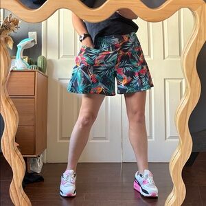 Lucky in Love Navy Shirt Skort Skirt with Tropical Pattern